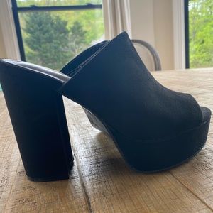 Lulu’s Platform Mules. WORN TWICE.